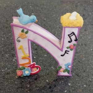 Vintage 1999 Mary Engelbreit Resin Letter "N"